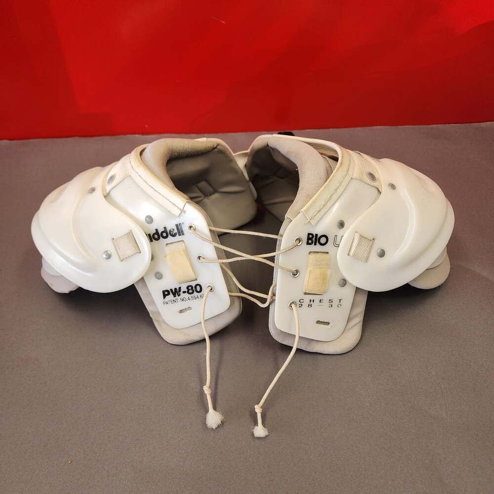Riddell PW-80 Youth Football Shoulder Pads Chest 28-30 White